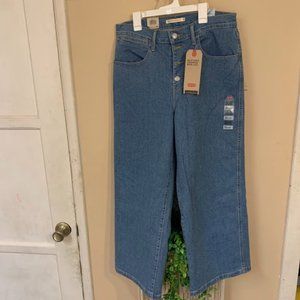 NWT LEVIS mile high cropped wide leg jeans